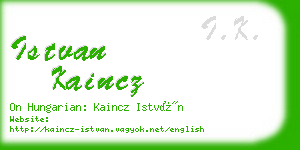 istvan kaincz business card